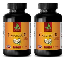 Health Hair - Organic Coconut Oil Softgels - Health Skin - 2 Bottles