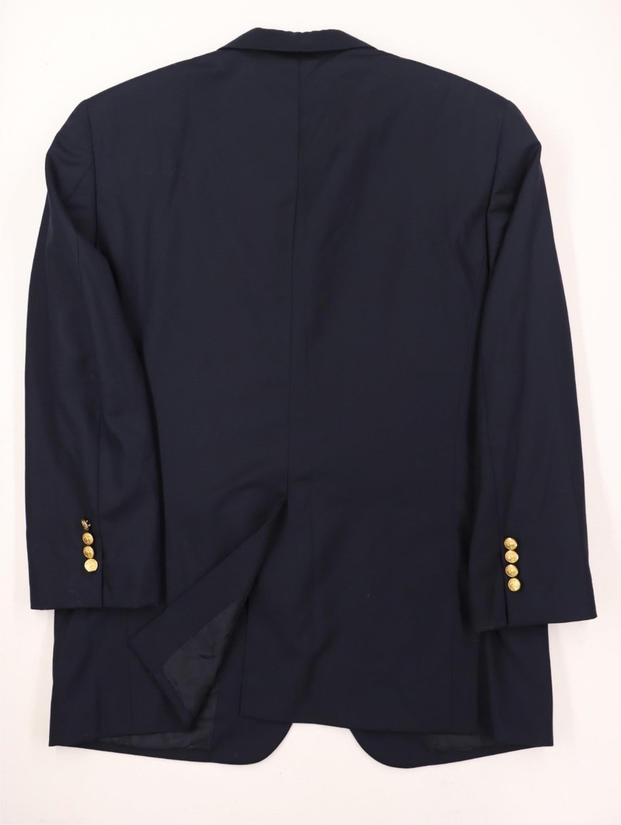 Men's 43 R Brooks Brothers Madison Fit Navy Blue Gold Men's 43 R Brooks Brothers Madison Fit Navy Blue Gold