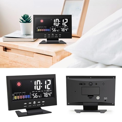 LED Large Digital Wall Desk Clock Desk Alarm Clock Temperature Date Week Display - Picture 8 of 11