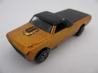 Vintage 1968 Mattel Hot Wheels Redline Orange Custom Fleetside Truck VG