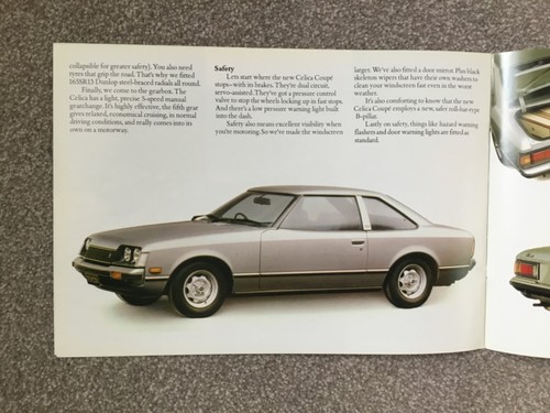 RARE Vintage Toyota Celica Coupe 7-page glossy sales brochure Sept 1978 - Picture 8 of 10