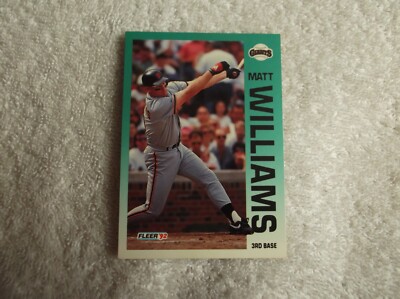 Fleer 1992 / MLB ''MATT WILLIAMS'' #650 San Francisco Giants Trading Card n1