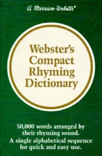 Webster's Compact Rhyming Dictionary - Hardcover By Merriam-Webster - VERY GOOD