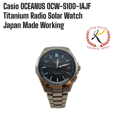 Auth Casio OCEANUS OCW-S100-1AJF Titanium Radio Solar Watch Japan Made Working
