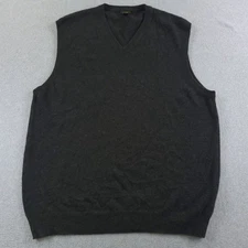 Club Room Sweater Vest Mens XL Charcoal Gray Luxury 100% Cashmere Soft