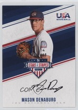 2018 Panini USA Baseball Stars & Stripes Black Ink /499 Mason Denaburg Auto 1os1