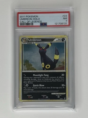 2011 Pokemon Umbreon 22/95 Call of Legends Holo PSA 7 - NM