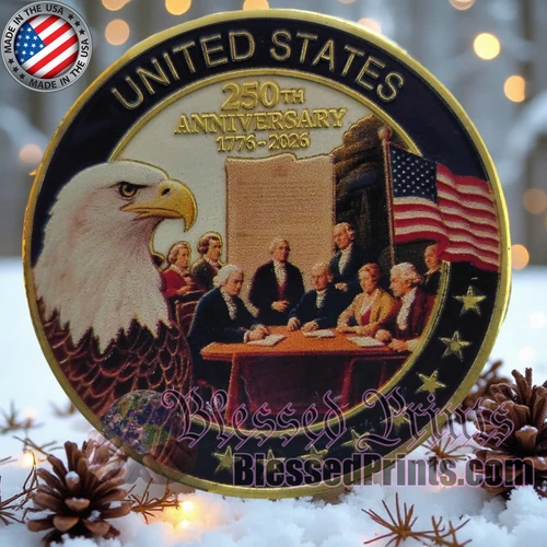 USA 250th Anniversary Gold Coin Liberty Eagle 1776 2026 Veteran Made In USA V2.0