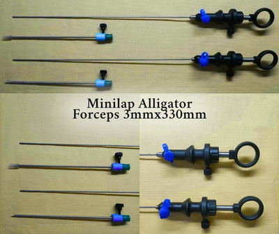 2PC Laparoscopic Mini Lap Alligator 3mmx330mm SS Surgical Instrument CE Approved
