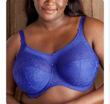 Goddess Verity UW Full Cup Bra in Ultramarine Lace #GD700204 US Sizes H-O NWT$56
