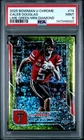 2025 Bowman Chrome University Football Lime Green Mini-Diamond Refractor Caleb Douglas #74 PSA 9