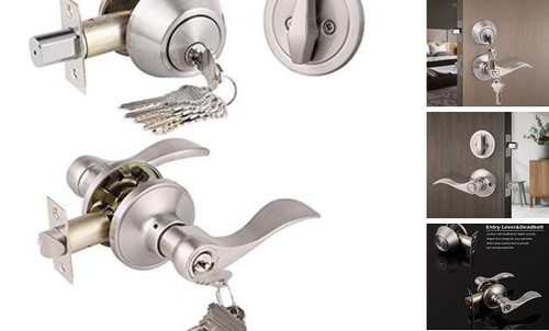 Keyed Alike Front Door Exterior Door Lever Lockset with Single Cylinder