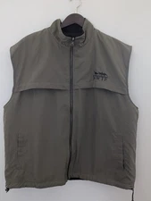 NWTF Hunting Vest Reversible Green Black Mens XXL Pockets Full Zip Turkey