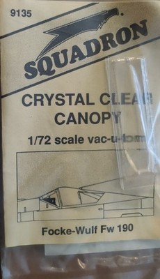 Focke Wulf Fw-190 A, Crystal Clear Canopy, Squadron, Scale: 1/72, Kit:9135