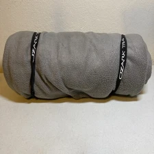 Ozark Trail Hunter Gray Fleece Camping Blanket With Zipper 78"x 29"