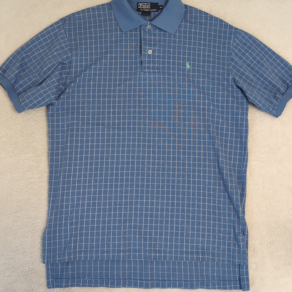 80s Polo by Ralph Lauren USA製 Vtg 80s/90s - Polo by Ralph Lauren Blue/Yellow Multicolor