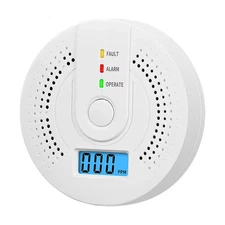 Carbon Monoxide Warning Alarm Sensor LED Digital Battery Powered