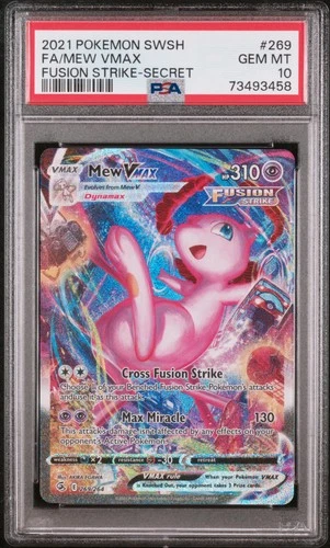 2021 Pokemon Fusion Strike Mew Vmax Full Art #269 GEM MT PSA 10 Secret Alt Art