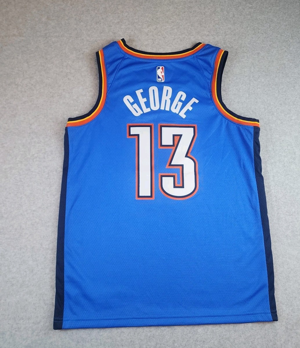 Oklahoma City Thunder Jersey Men's 44 Blue NBA Basketball Paul
