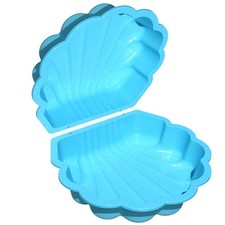 Sand & Wasser Wassermuschel 2-tlg Sandkasten Sandmuschel Planschbecken türkis