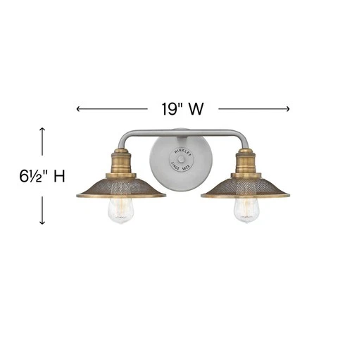 Hinkley Rigby 8 3/4" High Antique Nickel 2-Light Wall Sconce - Picture 5 of 10