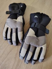 OZARK TRAIL Boys Youth Sz L/XL Ski Gloves Insulated Reflective Black Beige Gray