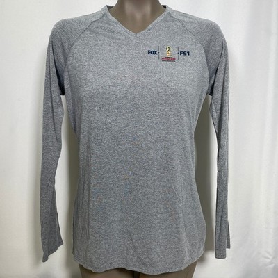 FIFA World Cup 2018 FOX FS1 Broadcast Team Adidas L/S Gray T-Shirt Womens MEDIUM
