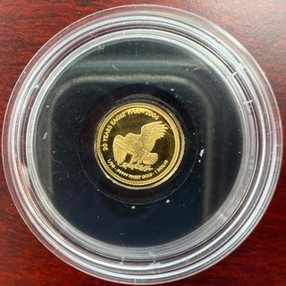 999 Gold 1/2 Gramm Münze 1 Dollar Cook Islands 20 Years Eagle Gold