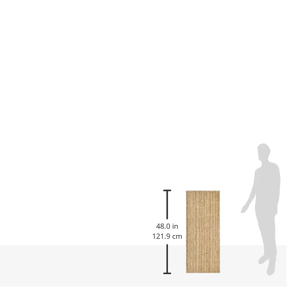 SAFAVIEH Natural Fiber Collection 2' x 4' Natural NF447A Handmade Chunky - Image 2 of 4