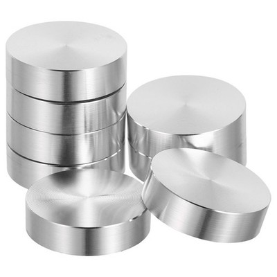 8 Pcs Aluminum Cake Furniture Accessories Glass Adapter Alloy Round Disc