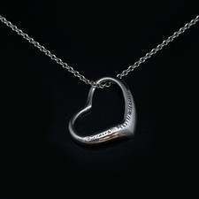TIFFANY&Co. Open Heart Necklace Necklace 1406...