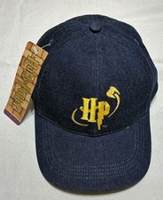 Harry Potter Baseball Cap Blue Embroidered Gold Logo Adjustable Unisex Y2K Hat