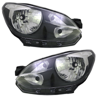 Scheinwerfer Set FüR Vw Up! 2011- H4 Lwr Stellmotor Schwarz Halogen H4