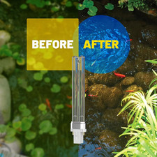 Pond UV Light, 9 Watt UVC G23 Base Replacement Bulb for Outdoor Pond Clarifie...