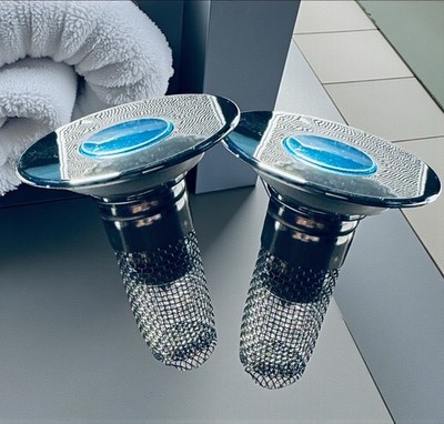 Pop-Up Sink Stopper & Drain Filter   2PCS Stainless Steel Hair Catcher
