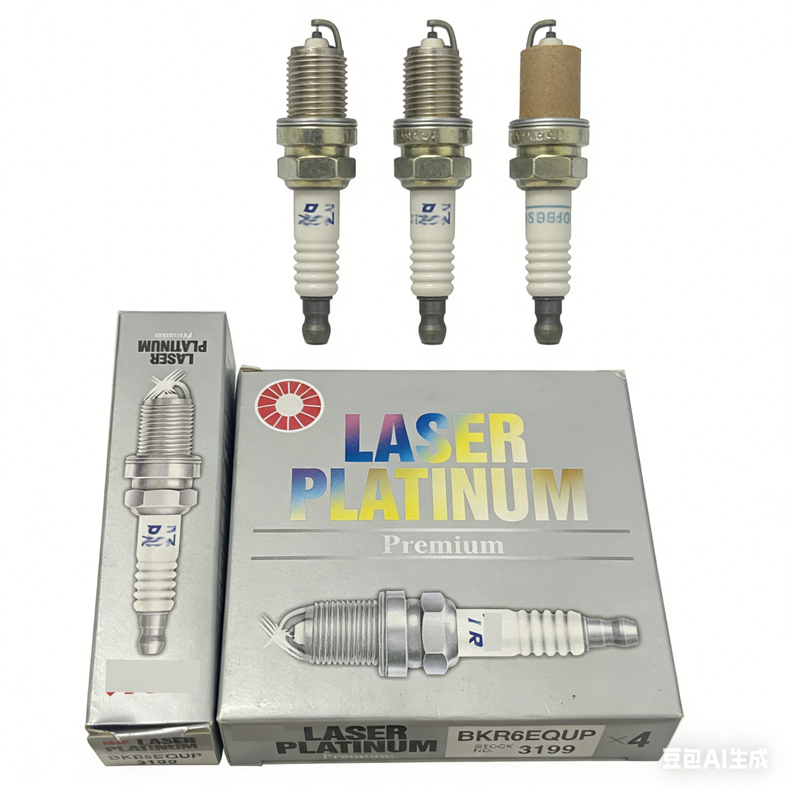 Set Of 4 Laser Platinum Spark Plugs BKR6EQUP 3199 12120037607 For BMW Phantom
