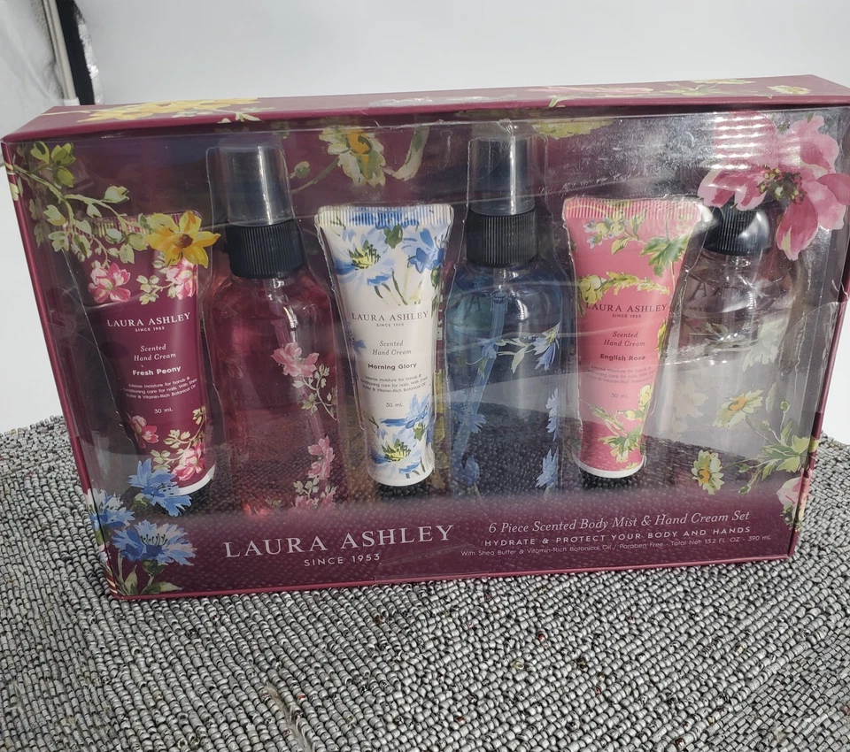 Laura Ashley Juego de 6 piezas de bruma corporal perfumada y crema de manos (VS) Foto 4 de 4