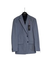 Tommy Hilfiger Mens Modern fit Sport Coat Blazer 38 R Blue Cotton Solid Stretch