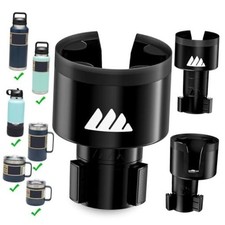 Ultimate Car Cup Holder Expander with Adjustable Base Organizer 1pack Black