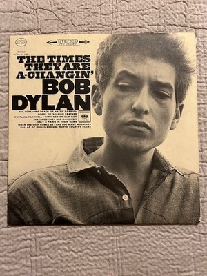 1964 Bob Dylan ''The Times They Are A-Changin''' Vinyl LP Album CS8905  Very Good