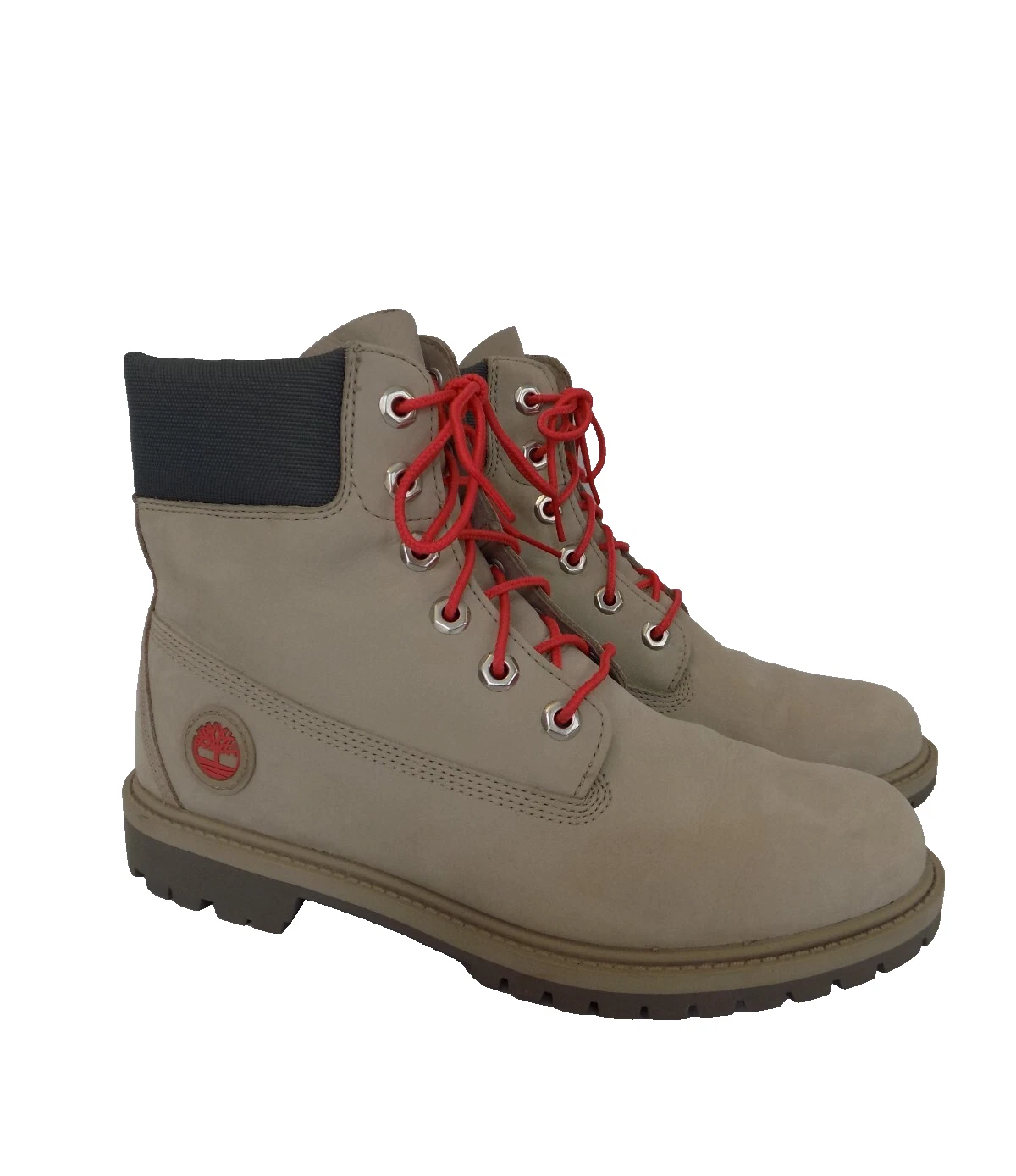 Stivali Timberland stringati taglia 6 5 donna impermeabili grigio pelle Primaloft 200g