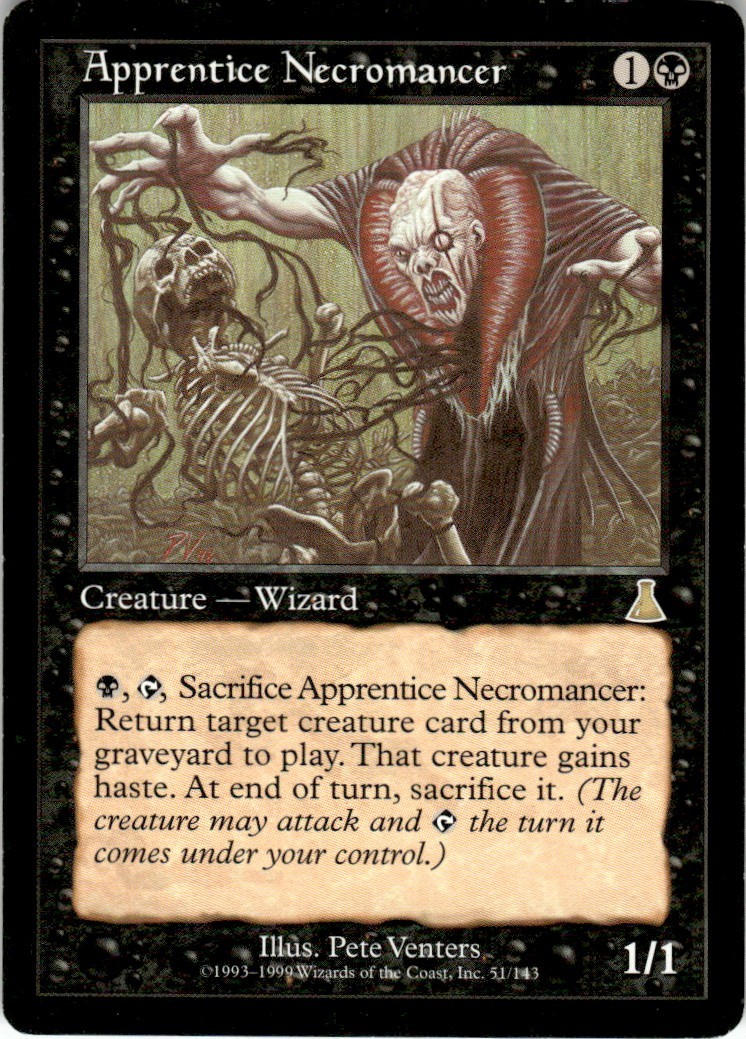 1999 Urza's Destiny Magic The Gathering Apprentice Necromancer 51/143 LP