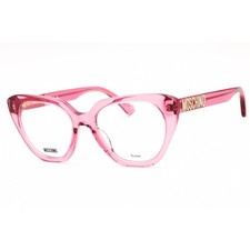 Moschino Women's Eyeglasses Pink Plastic Cat Eye Full Rim Frame MOS628 0MU1 00