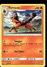 Pokemon Torracat 16/73 Shining Legends Non Holo Common 2 Card Lot LP