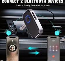 USB Wireless Bluetooth 5.0 Transmitter Receiver 3.5mm 2in1 Audio Adapter Aux Car
