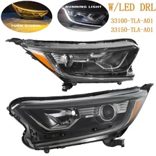 Headlights Headlamps W/LED DRL Pair For 2017-2022 Honda CRV LX EX EXL LH & RH
