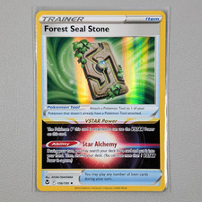 Carta Oggetto Pokemon TCG - Pietra Sigillo Forestale 156/195 Holo Rara | Tempesta Argento