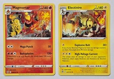 Electivire & Magmortar x2 Card Set Non-Holo Brilliant Stars Pokemon TCG ENGLISH