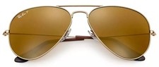 Ray-Ban RB3025 001/57 Polished Gold Aviator Brown Polarized 58-14-135