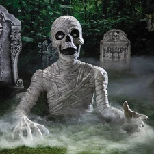 Out of Ground Reaching Mummy – Realistic Halloween Yard Decoration Prop 43x35